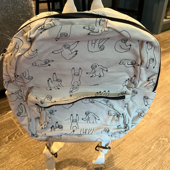 Urban Outfitters Sloth Printed Sketch Canvas Backpack - Picture 7 of 8